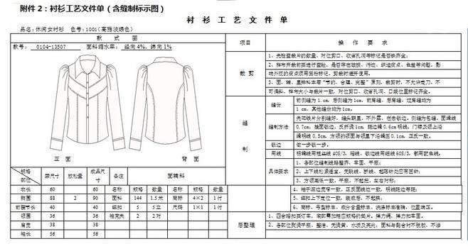 襯衫款式設計圖中的工藝分析與表達手法
